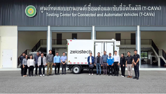 Zelos autonomous delivery vehicle at Thailand's first national L4 testing center (T-CAVs)